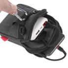 For 5.5-6.5 inch Mobile Phones Universal Canvas Waist Bag with Shoulder Strap & Earphone Jack(Black) - 7