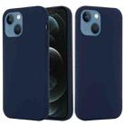 For iPhone 13 mini Shockproof Silicone Magnetic Magsafe Case (Navy Blue) - 1
