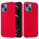 For iPhone 13 Shockproof Silicone Magnetic Magsafe Case(Red) - 1