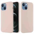 For iPhone 13 Shockproof Silicone Magnetic Magsafe Case(Sand Pink) - 1