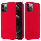 For iPhone 13 Pro Shockproof Silicone Magnetic Magsafe Case (Red) - 1