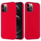 For iPhone 13 Pro Max Shockproof Silicone Magnetic Magsafe Case (Red) - 1