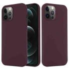 For iPhone 13 Pro Max Shockproof Silicone Magnetic Magsafe Case (Plum Color) - 1