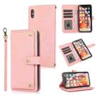 For iPhone XR PU + TPU Horizontal Flip Leather Case with Holder & Card Slot & Wallet & Lanyard(Pink) - 1