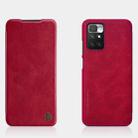 For Xiaomi Redmi 10 Prime / 10 NILLKIN QIN Series Crazy Horse Texture Horizontal Flip Leather Case with Card Slot(Red) - 1