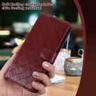 For LG X power2 Embossed Big Small Concentric Squares Pattern Horizontal Flip Leather Case with Card Slot & Holder & Wallet(Brown) - 7