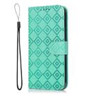 For Xiaomi Redmi Note 9 5G / Note 9T Embossed Big Small Concentric Squares Pattern Horizontal Flip Leather Case with Card Slot & Holder & Wallet(Green) - 2