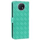 For Xiaomi Redmi Note 9 5G / Note 9T Embossed Big Small Concentric Squares Pattern Horizontal Flip Leather Case with Card Slot & Holder & Wallet(Green) - 3