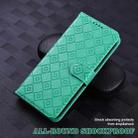 For Xiaomi Redmi Note 9 5G / Note 9T Embossed Big Small Concentric Squares Pattern Horizontal Flip Leather Case with Card Slot & Holder & Wallet(Green) - 6