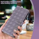 For Xiaomi Redmi Note 10 4G / Note 10S Embossed Big Small Concentric Squares Pattern Horizontal Flip Leather Case with Card Slot & Holder & Wallet(Purple) - 7