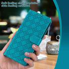 For Xiaomi Mi 11 Embossed Big Small Concentric Squares Pattern Horizontal Flip Leather Case with Card Slot & Holder & Wallet(Blue) - 7