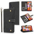 For Samsung Galaxy A11 PU + TPU Horizontal Flip Leather Case with Holder & Card Slot & Wallet & Lanyard(Black) - 1
