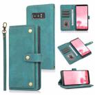 For Samsung Galaxy Note8 PU + TPU Horizontal Flip Leather Case with Holder & Card Slot & Wallet & Lanyard(Lake Blue) - 1