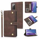 For Samsung Galaxy Note20 PU + TPU Horizontal Flip Leather Case with Holder & Card Slot & Wallet & Lanyard(Brown) - 1