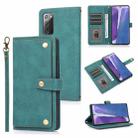 For Samsung Galaxy Note20 PU + TPU Horizontal Flip Leather Case with Holder & Card Slot & Wallet & Lanyard(Lake Blue) - 1