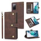 For Samsung Galaxy S20 FE PU + TPU Horizontal Flip Leather Case with Holder & Card Slot & Wallet & Lanyard(Brown) - 1