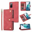 For Samsung Galaxy S20 FE PU + TPU Horizontal Flip Leather Case with Holder & Card Slot & Wallet & Lanyard(Wine Red) - 1