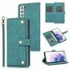 For Samsung Galaxy S21+ 5G PU + TPU Horizontal Flip Leather Case with Holder & Card Slot & Wallet & Lanyard(Lake Blue) - 1