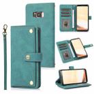 For Samsung Galaxy S8 PU + TPU Horizontal Flip Leather Case with Holder & Card Slot & Wallet & Lanyard(Lake Blue) - 1