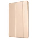 For iPad 10.2 2021 / 2020 / 2019 GEBEI Shockproof Horizontal Flip Leather Case with Three-folding Holder(Gold) - 1