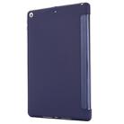 For iPad 10.2 2021 / 2020 / 2019 GEBEI Shockproof Horizontal Flip Leather Case with Three-folding Holder(Royal Blue) - 3