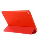 For iPad 10.2 2021 / 2020 / 2019 GEBEI Shockproof Horizontal Flip Leather Case with Three-folding Holder(Red) - 4