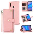 For Huawei P20 Lite PU + TPU Horizontal Flip Leather Case with Holder & Card Slot & Wallet & Lanyard(Pink) - 1