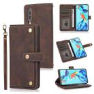 For Huawei P30 PU + TPU Horizontal Flip Leather Case with Holder & Card Slot & Wallet & Lanyard(Brown) - 1