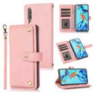 For Huawei P30 PU + TPU Horizontal Flip Leather Case with Holder & Card Slot & Wallet & Lanyard(Pink) - 1