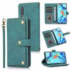 For Huawei P30 PU + TPU Horizontal Flip Leather Case with Holder & Card Slot & Wallet & Lanyard(Lake Blue) - 1