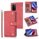 For Xiaomi Redmi K40 PU + TPU Horizontal Flip Leather Case with Holder & Card Slot & Wallet & Lanyard(Wine Red) - 1