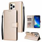 For iPhone 13 Multifunctional Horizontal Flip Leather Case, with Three Card Slot & Holder & Photo Frame & Lanyard(Tyrant Gold) - 1