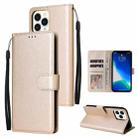 For iPhone 13 Pro Multifunctional Horizontal Flip Leather Case, with Three Card Slot & Holder & Photo Frame & Lanyard (Tyrant Gold) - 1