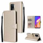 For OPPO A94 4G Multifunctional Horizontal Flip Leather Case, with Three Card Slot & Holder & Photo Frame & Lanyard(Tyrant Gold) - 1