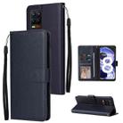 For OPPO Realme 8 / 8 Pro 4G Multifunctional Horizontal Flip Leather Case, with Three Card Slot & Holder & Photo Frame & Lanyard(Navy) - 1