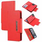 For iPhone 13 Ultra-thin Separable Magnetic Horizontal Flip Leather Case with Card Slot & Wallet(Red) - 1