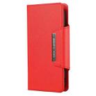 For iPhone 13 Ultra-thin Separable Magnetic Horizontal Flip Leather Case with Card Slot & Wallet(Red) - 2