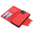 For iPhone 13 Ultra-thin Separable Magnetic Horizontal Flip Leather Case with Card Slot & Wallet(Red) - 5