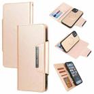 For iPhone 13 Ultra-thin Separable Magnetic Horizontal Flip Leather Case with Card Slot & Wallet(Gold) - 1