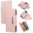 For iPhone 13 Pro Max Ultra-thin Separable Magnetic Horizontal Flip Leather Case with Card Slot & Wallet (Pink) - 1