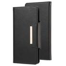 For iPhone 12 / 12 Pro Ultra-thin Separable Magnetic Horizontal Flip Leather Case with Card Slot & Wallet(Black) - 1