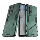 For vivo X70 Punk Armor 2 in 1 PC + TPU Shockproof Case with Invisible Holder(Green) - 1