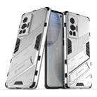 For vivo X70 Pro Punk Armor 2 in 1 PC + TPU Shockproof Case with Invisible Holder(White) - 1