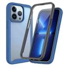 For iPhone 13 Pro Max Starry Sky Solid Color Series Shockproof PC + TPU Case with PET Film (Royal Blue) - 1