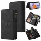 For LG Stylo 6 Skin Feel PU + TPU Horizontal Flip Leather Case With Holder & 15 Cards Slot & Wallet & Zipper Pocket & Lanyard(Black) - 1