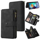 For Motorola Edge S Skin Feel PU + TPU Horizontal Flip Leather Case With Holder & 15 Cards Slot & Wallet & Zipper Pocket & Lanyard(Black) - 1