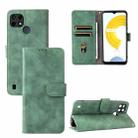 For OPPO Realme C21Y Solid Color Skin Feel Magnetic Buckle Horizontal Flip Calf Texture PU Leather Case with Holder & Card Slots & Wallet(Green) - 1