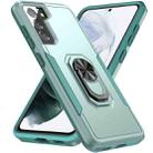 For Samsung Galay S21 5G Pioneer Armor Heavy Duty PC + TPU Shockproof Case with Holder(Green) - 1