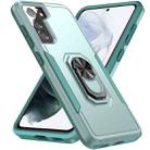For Samsung Galay S21+ 5G Pioneer Armor Heavy Duty PC + TPU Shockproof Case with Holder(Green) - 1