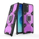 For OPPO Reno 6Z Space PC + TPU Ring Holder Protective Case(Purple) - 1